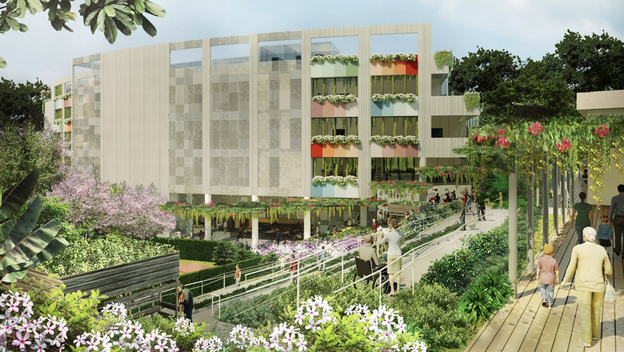 Artist’s impression of the proposed Enabling Village Extension design