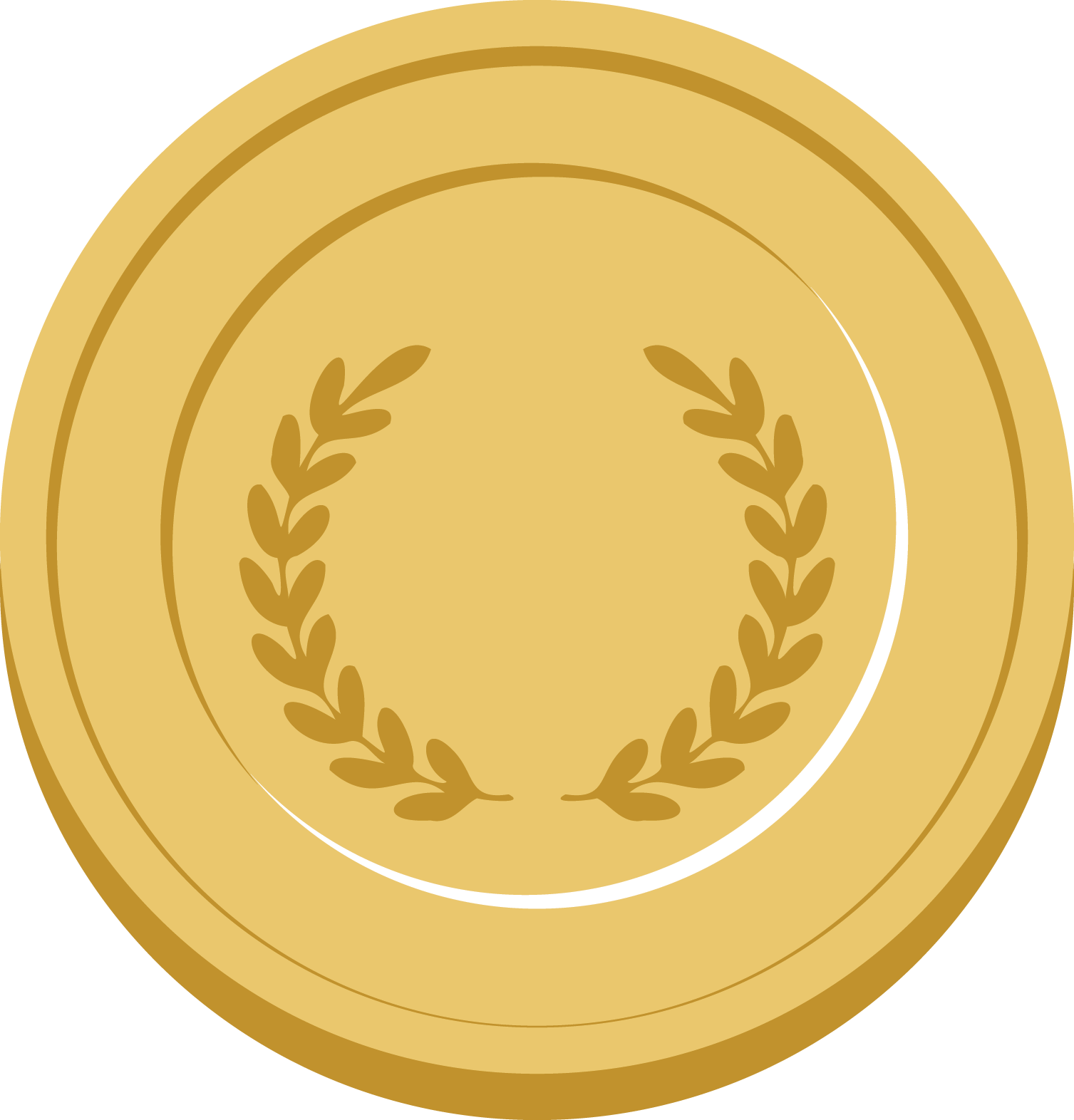 Illustration of a gold medal.
