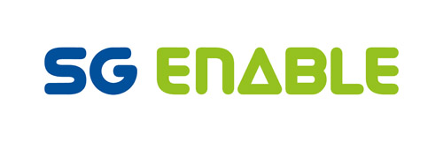 Launch of New SG Enable Logo - Outside Our new SG Enable logo - SG is in our corporate blue, while Enable is in green, with a triangle/delta replacing the A.