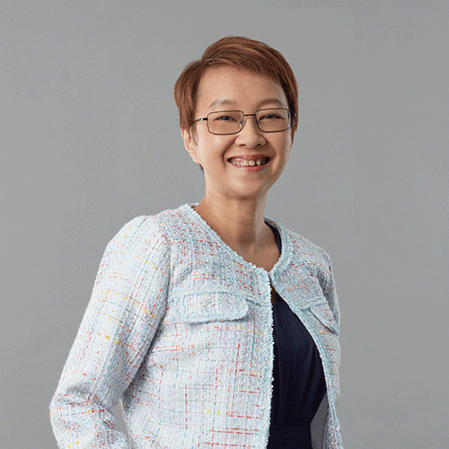 Headshot of Ms Chia Ai Ling, Director of Communications and Community Engagement