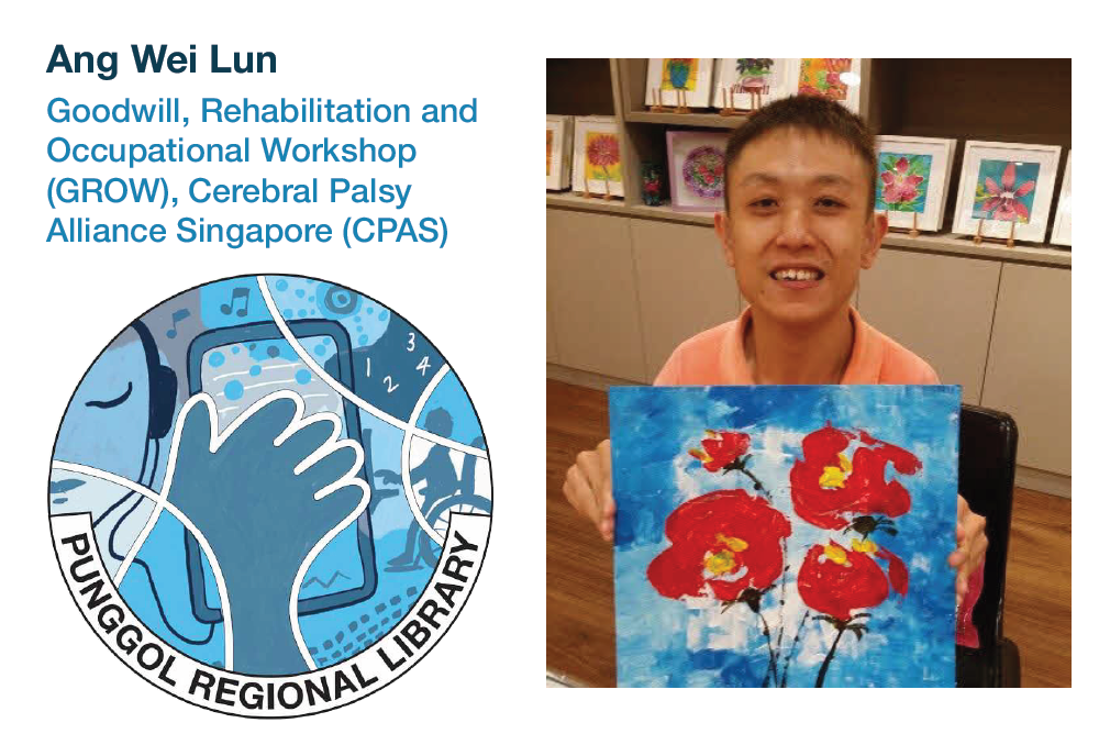Ang Wei Lun’s pin design in shades of blue