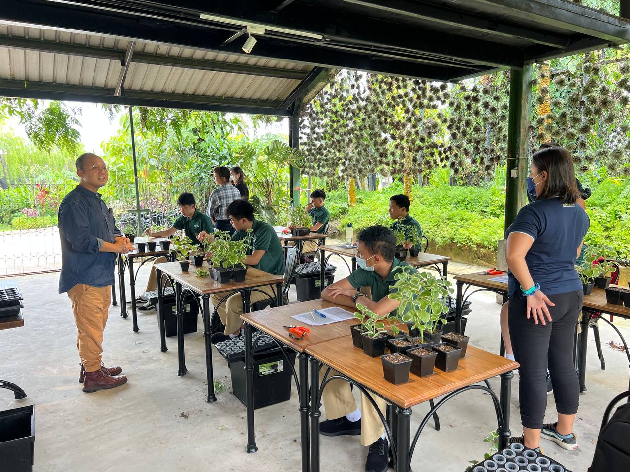 Over at Tropic Planners, students from Eden School learnt how to grow seeds in hydroponics.