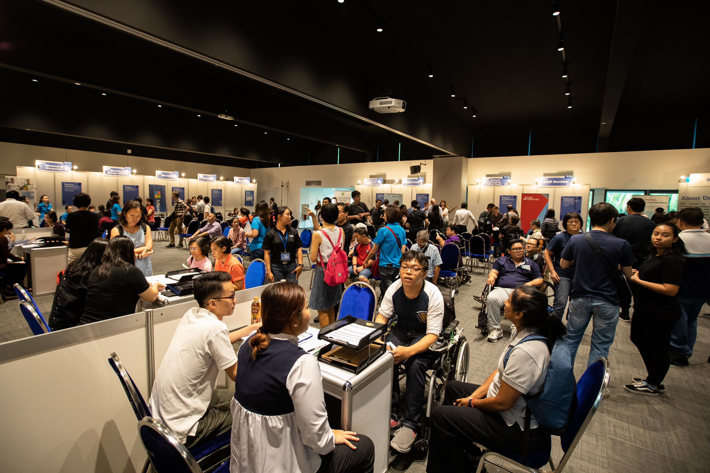 A crowd shot taken at the SG Enable Training & Career Fair 2019.