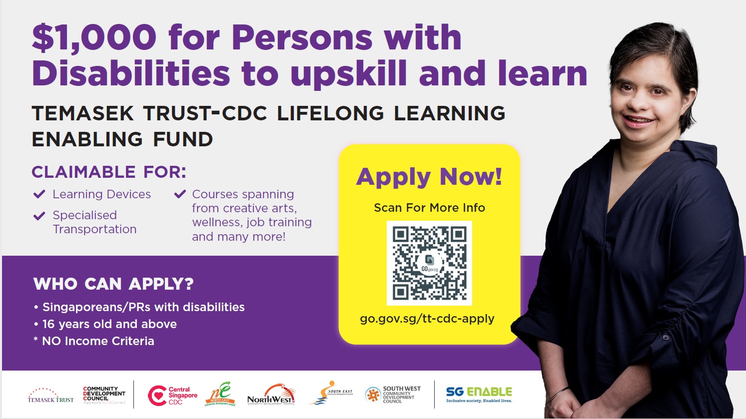 TT-CDC LLEF Revised Banner Poster of the Temasek Trust-CDC Lifelong Learning Enabling Fund