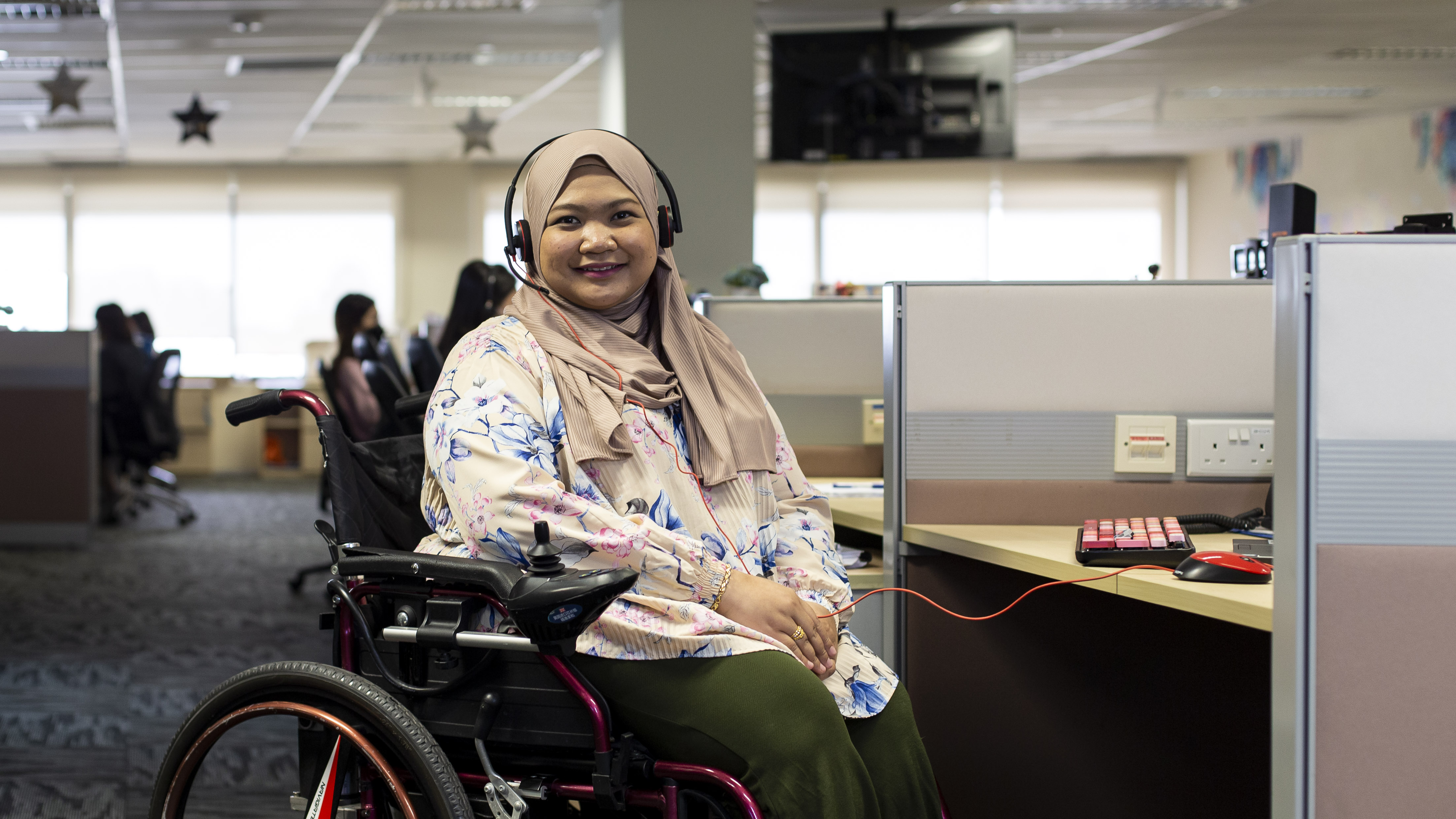 Siti at her workstation (Credit to Marina Bay Sands)